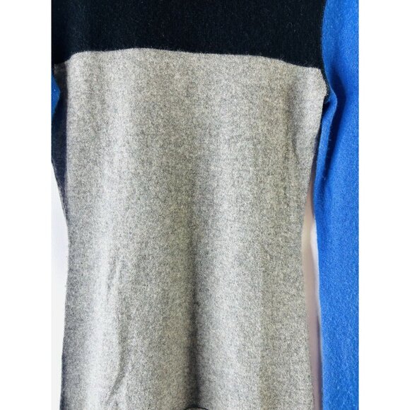 Garnet Hill Soft Cashmere Color Block Crewneck Sweater - Picture 4 of 6